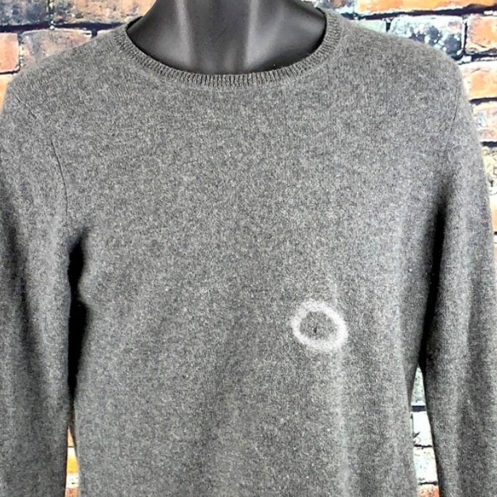 Charter club gray cashmere long sleeve sweater  L - Picture 4 of 10